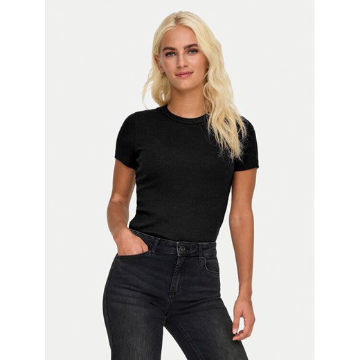 ONLY T-Shirt Val 15339774 Czarny Slim Fit ze sklepu MODIVO w kategorii Bluzki damskie - zdjęcie 182725867