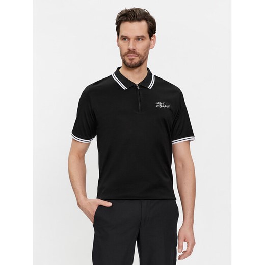 KARL LAGERFELD Polo 745080 541200 Czarny Regular Fit ze sklepu MODIVO w kategorii T-shirty męskie - zdjęcie 182725877