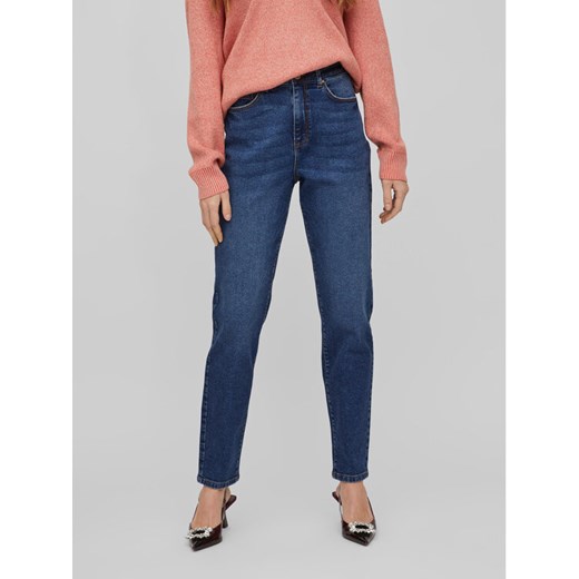 Vila Jeansy Naomi 14080820 Granatowy Mom Fit ze sklepu MODIVO w kategorii Jeansy damskie - zdjęcie 182725905