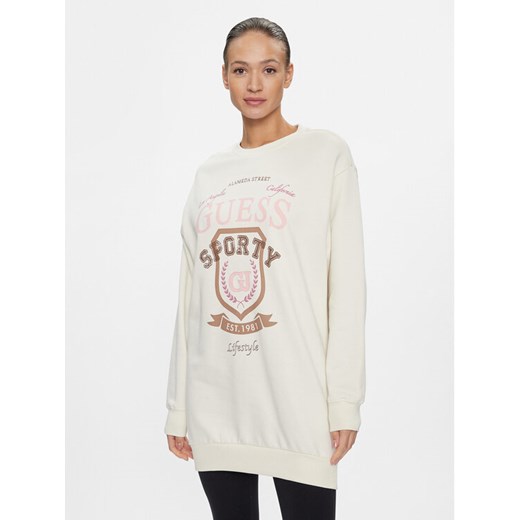 Guess Bluza Graphic V4RQ11 K68I0 Écru Regular Fit ze sklepu MODIVO w kategorii Bluzy damskie - zdjęcie 182725906