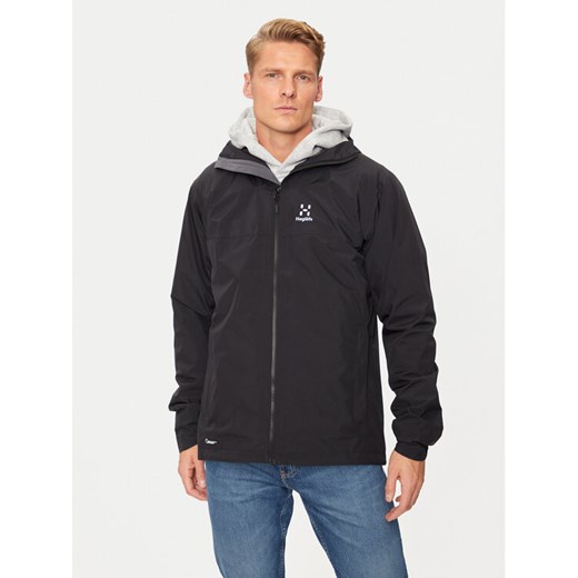 Haglöfs Kurtka przeciwdeszczowa Korp Proof 607958 Czarny Standard Fit ze sklepu MODIVO w kategorii Kurtki męskie - zdjęcie 182725936