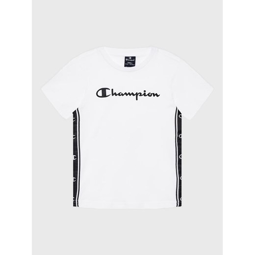 Champion T-Shirt 306329 Biały Regular Fit ze sklepu MODIVO w kategorii T-shirty chłopięce - zdjęcie 182725966