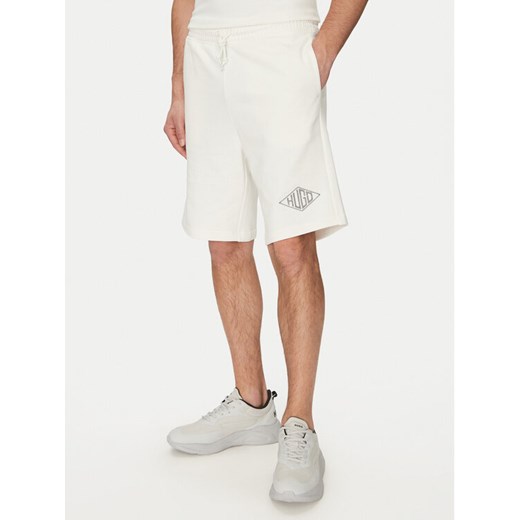 HUGO Szorty sportowe Damtus 50534953 Écru Relaxed Fit ze sklepu MODIVO w kategorii Spodenki męskie - zdjęcie 182725967