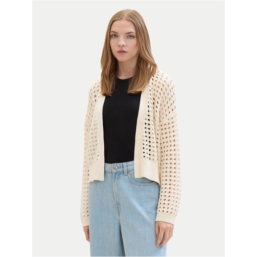 Tom Tailor Denim Kardigan 1040756 Beżowy Relaxed Fit ze sklepu MODIVO w kategorii Swetry damskie - zdjęcie 182725988