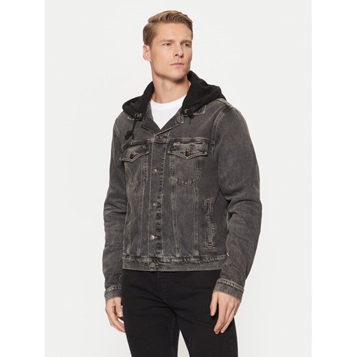 Tommy Jeans Kurtka jeansowa Ryan DM0DM20621 Szary Regular Fit ze sklepu MODIVO w kategorii Kurtki męskie - zdjęcie 182726005