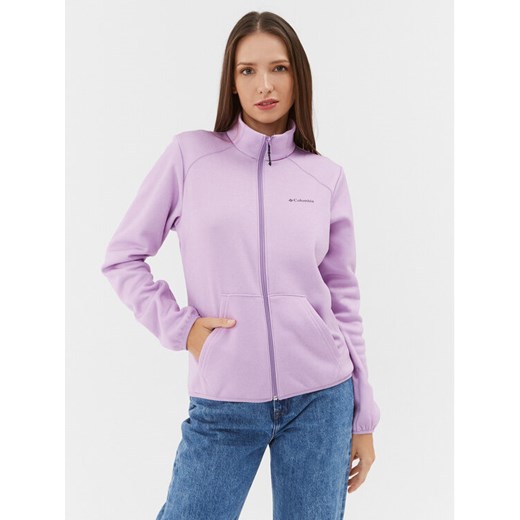 Columbia Polar Col Hike Tech Fleece FZ Fioletowy Regular Fit ze sklepu MODIVO w kategorii Bluzy damskie - zdjęcie 182726016