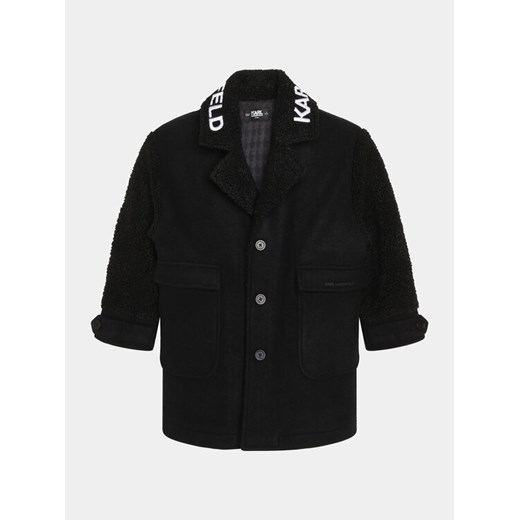 Karl Lagerfeld Kids Płaszcz Z16169 S Czarny Regular Fit ze sklepu MODIVO w kategorii Płaszcze dziewczęce - zdjęcie 182726018