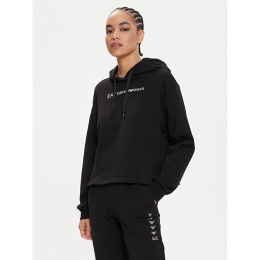 EA7 Emporio Armani Bluza 3DTM03 TJSYZ 1200 Czarny Regular Fit ze sklepu MODIVO w kategorii Bluzy damskie - zdjęcie 182726019