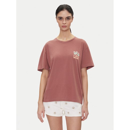 Lee T-Shirt Vintage 112363834 Różowy Relaxed Fit ze sklepu MODIVO w kategorii Bluzki damskie - zdjęcie 182726149