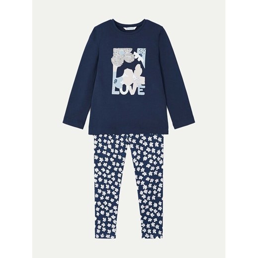 Mayoral Komplet bluzka i legginsy 4713 Granatowy Regular Fit ze sklepu MODIVO w kategorii Komplety dziewczęce - zdjęcie 182726236
