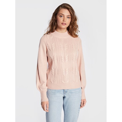 Brave Soul Sweter LK-286SAHARA Różowy Regular Fit ze sklepu MODIVO w kategorii Swetry damskie - zdjęcie 182726238