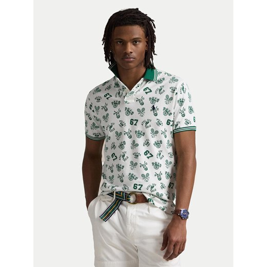 Polo Ralph Lauren Polo 710963484001 Biały Custom Slim Fit ze sklepu MODIVO w kategorii T-shirty męskie - zdjęcie 182726349