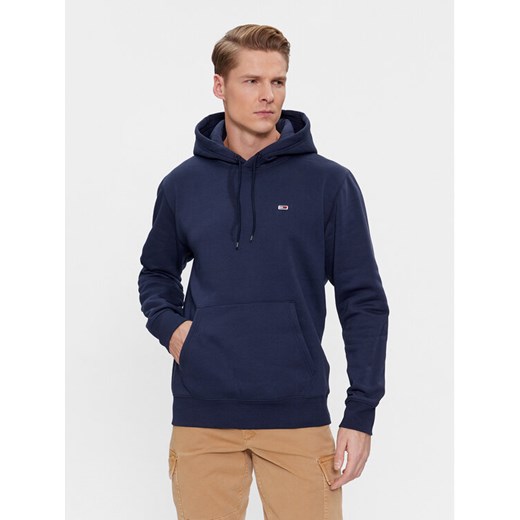Tommy Jeans Bluza Regular Fleece DM0DM09593 Granatowy Regular Fit ze sklepu MODIVO w kategorii Bluzy męskie - zdjęcie 182726369