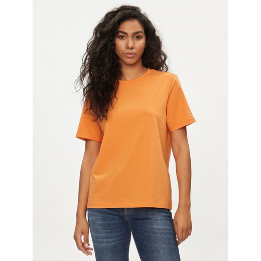 Pieces T-Shirt Ria 17086970 Pomarańczowy Regular Fit ze sklepu MODIVO w kategorii Bluzki damskie - zdjęcie 182726499