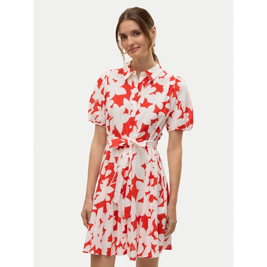 Vero Moda Sukienka koszulowa Dicthe 10303728 Czerwony Regular Fit ze sklepu MODIVO w kategorii Sukienki - zdjęcie 182726545
