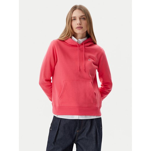 Tommy Jeans Bluza Flag DW0DW19958 Różowy Regular Fit ze sklepu MODIVO w kategorii Bluzy damskie - zdjęcie 182726555