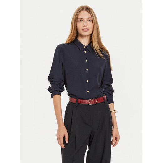 Tommy Hilfiger Koszula WW0WW43066 Granatowy Regular Fit ze sklepu MODIVO w kategorii Koszule damskie - zdjęcie 182726568