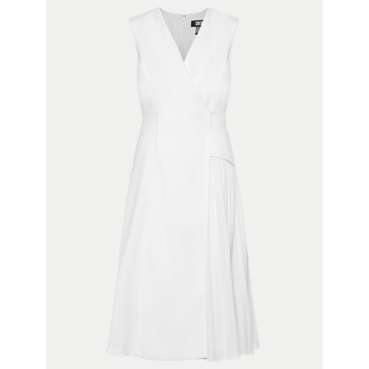 DKNY Sukienka koktajlowa DD4A1519 Écru Regular Fit ze sklepu MODIVO w kategorii Sukienki - zdjęcie 182726608