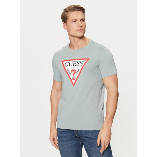Guess T-Shirt M2YI71 I3Z14 Szary Slim Fit ze sklepu MODIVO w kategorii T-shirty męskie - zdjęcie 182726617