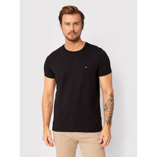 Tommy Hilfiger T-Shirt Core Stretch MW0MW27539 Czarny Slim Fit ze sklepu MODIVO w kategorii T-shirty męskie - zdjęcie 182726618