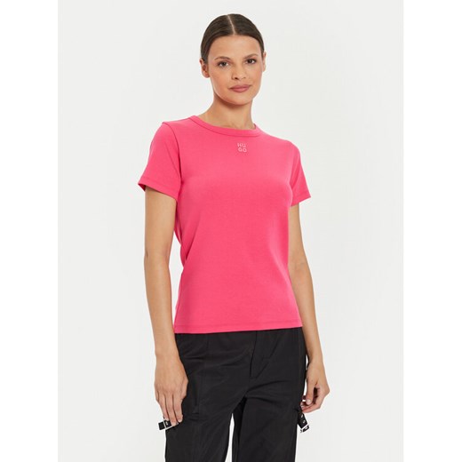 Hugo T-Shirt Deloris 50512002 Różowy Regular Fit ze sklepu MODIVO w kategorii Bluzki damskie - zdjęcie 182726666