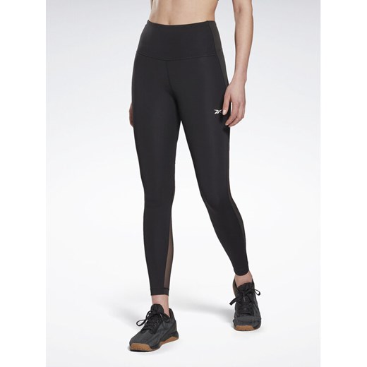 Reebok Legginsy Lux Perform Leggings HF6411 Czarny ze sklepu MODIVO w kategorii Spodnie damskie - zdjęcie 182726789