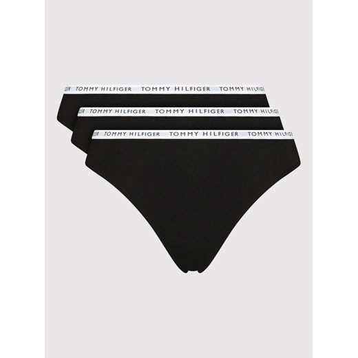 Tommy Hilfiger Komplet 3 par stringów UW0UW02829 Czarny ze sklepu MODIVO w kategorii Majtki damskie - zdjęcie 182726817