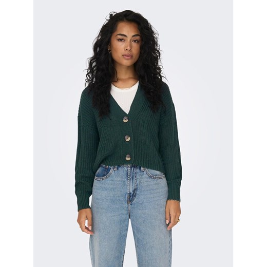 ONLY Kardigan 15211521 Zielony Regular Fit ze sklepu MODIVO w kategorii Swetry damskie - zdjęcie 182726848