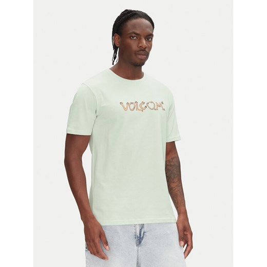 Volcom T-Shirt Crazybal A3512554 Zielony Classic Fit ze sklepu MODIVO w kategorii T-shirty męskie - zdjęcie 182726869