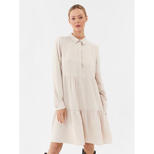 Vero Moda Sukienka codzienna Inge 10293730 Beżowy Regular Fit ze sklepu MODIVO w kategorii Sukienki - zdjęcie 182726879