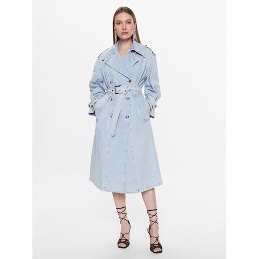 Pinko Trencz Partita 100586 A0MX Niebieski Regular Fit ze sklepu MODIVO w kategorii Płaszcze damskie - zdjęcie 182726908