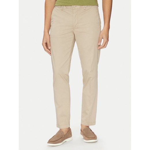 BOSS Chinosy H-Kaiton1 50540650 Beżowy Slim Fit ze sklepu MODIVO w kategorii Spodnie męskie - zdjęcie 182726958