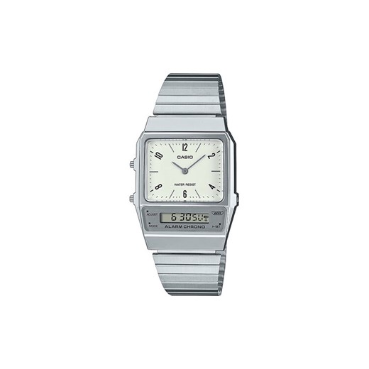 Casio Zegarek Vintage Edgy AQ-800E-7A2EF Srebrny ze sklepu MODIVO w kategorii Zegarki - zdjęcie 182727015