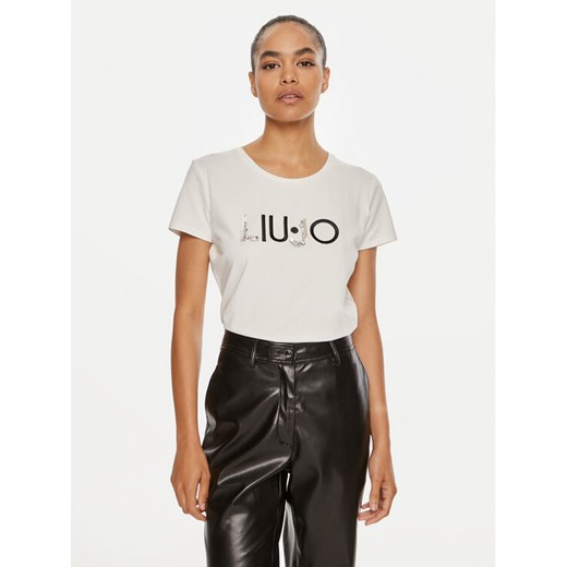 Liu Jo T-Shirt TF4312 JS088 Écru Regular Fit ze sklepu MODIVO w kategorii Bluzki damskie - zdjęcie 182727027