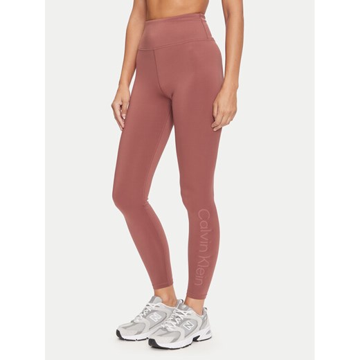 Calvin Klein Performance Legginsy 00GWF4L636 Fioletowy Slim Fit ze sklepu MODIVO w kategorii Spodnie damskie - zdjęcie 182727057
