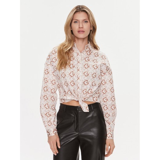 Guess Koszula Dea W4RH59 WE2Q0 Beżowy Relaxed Fit ze sklepu MODIVO w kategorii Koszule damskie - zdjęcie 182727126