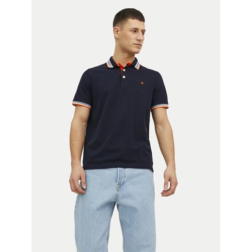 Jack&Jones Polo Paulos 12136668 Granatowy Slim Fit ze sklepu MODIVO w kategorii T-shirty męskie - zdjęcie 182727128