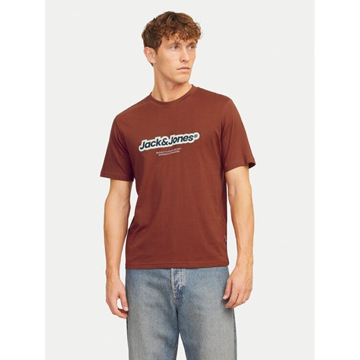Jack&Jones T-Shirt Vesterbro 12265740 Brązowy Relaxed Fit ze sklepu MODIVO w kategorii T-shirty męskie - zdjęcie 182727155