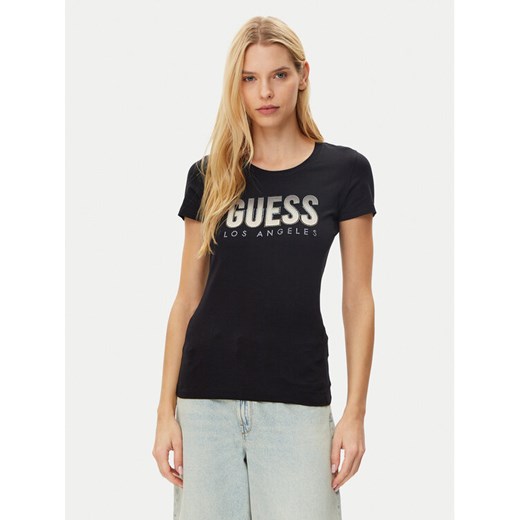 Guess T-Shirt W5GI14 J1314 Czarny Regular Fit ze sklepu MODIVO w kategorii Bluzki damskie - zdjęcie 182727295