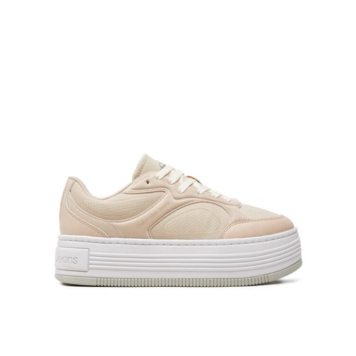 Calvin Klein Jeans Sneakersy Bold Platf Low Lace Mix In Mtl YW0YW01471 Różowy ze sklepu MODIVO w kategorii Buty sportowe damskie - zdjęcie 182727325