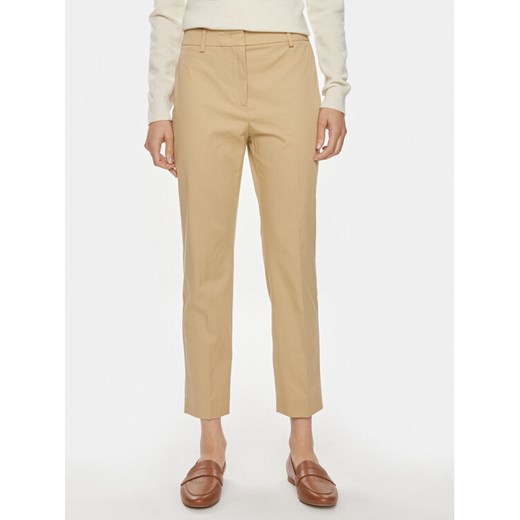 Weekend Max Mara Spodnie materiałowe Cecco 2415131032 Brązowy Slim Fit ze sklepu MODIVO w kategorii Spodnie damskie - zdjęcie 182727345