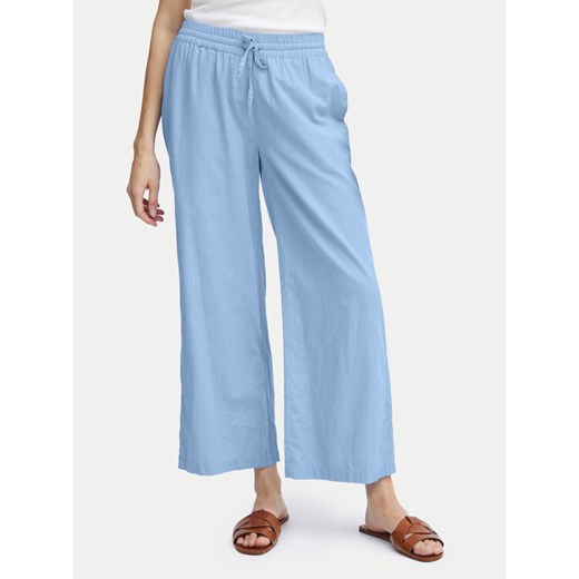 Fransa Spodnie materiałowe 20614576 Niebieski Relaxed Fit ze sklepu MODIVO w kategorii Spodnie damskie - zdjęcie 182727358