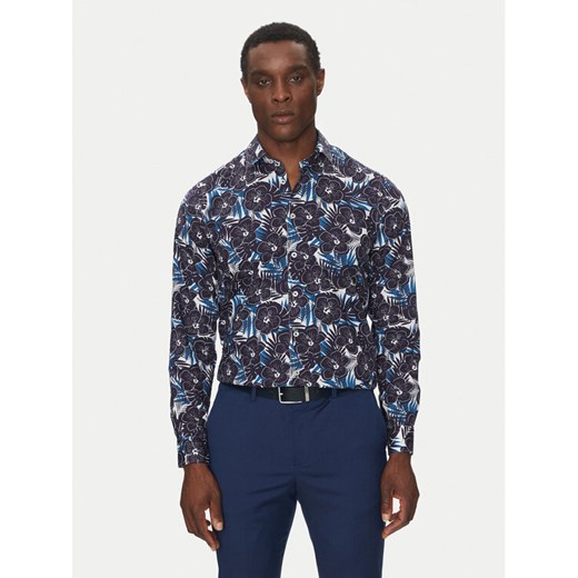 Hechter Paris Koszula 60267 151604 Granatowy Modern Fit ze sklepu MODIVO w kategorii Koszule męskie - zdjęcie 182727488