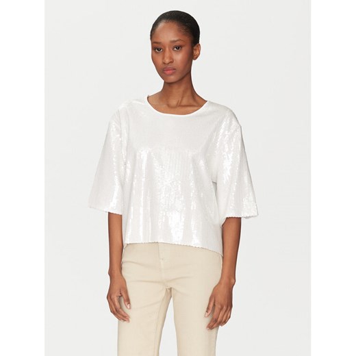 Marella T-Shirt Gardone 2513971024 Écru Boxy Fit ze sklepu MODIVO w kategorii Bluzki damskie - zdjęcie 182727507
