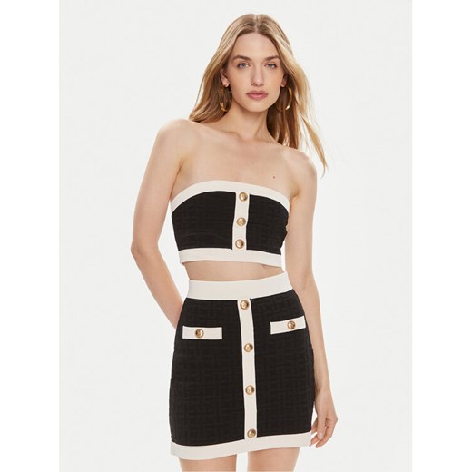 Elisabetta Franchi Bluzka TK-15B-42E2-004477 Czarny Slim Fit ze sklepu MODIVO w kategorii Bluzki damskie - zdjęcie 182727556