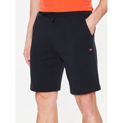 Napapijri Szorty sportowe Nalis NP0A4H88 Czarny Regular Fit ze sklepu MODIVO w kategorii Spodenki męskie - zdjęcie 182727608