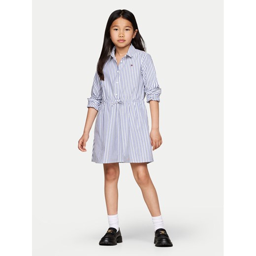 Tommy Hilfiger Sukienka koszulowa Ithaca KG0KG08500 Niebieski Regular Fit ze sklepu MODIVO w kategorii Sukienki dziewczęce - zdjęcie 182727647
