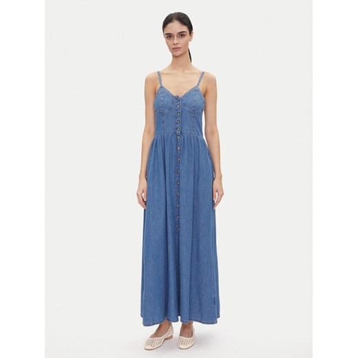 Lee Sukienka jeansowa Corset 112363488 Niebieski Slim Fit ze sklepu MODIVO w kategorii Sukienki - zdjęcie 182727739