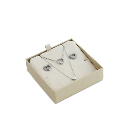 Guess Zestaw naszyjnik i kolczyki JUBS05 076JW Srebrny Guess 00 MODIVO
