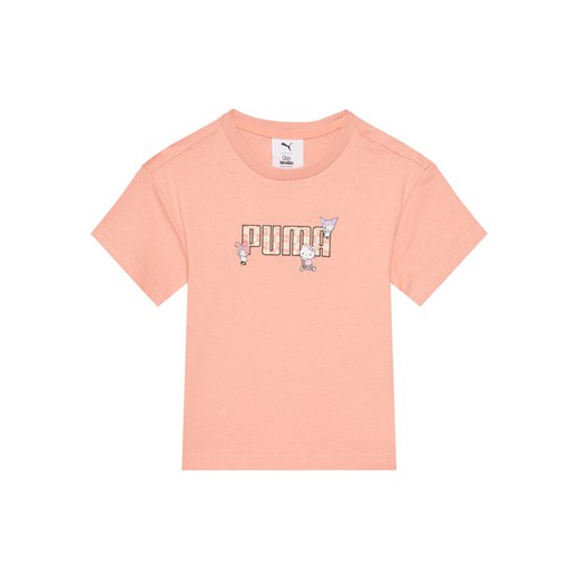 Puma T-Shirt PUMA X Hello Kitty And Friends 630062 Koralowy Regular Fit ze sklepu MODIVO w kategorii Bluzki dziewczęce - zdjęcie 182727795